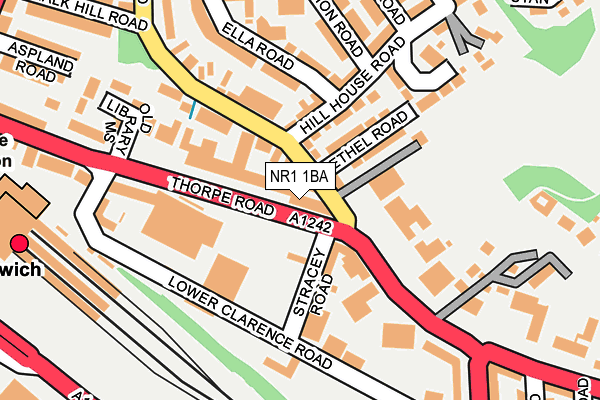 NR1 1BA map - OS OpenMap – Local (Ordnance Survey)