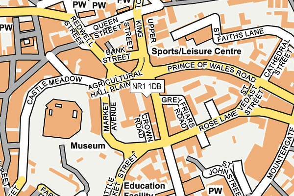 NR1 1DB map - OS OpenMap – Local (Ordnance Survey)