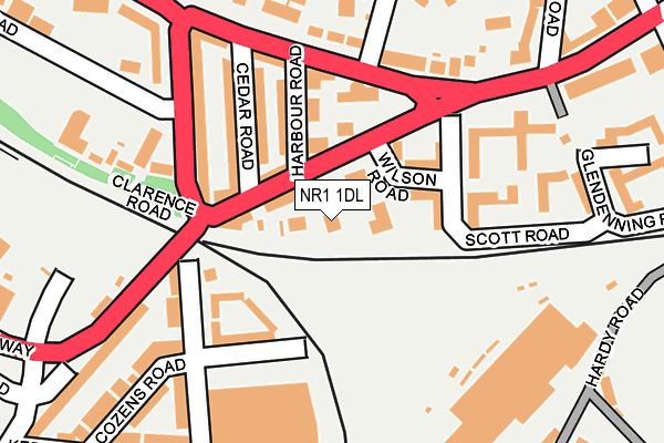 NR1 1DL map - OS OpenMap – Local (Ordnance Survey)
