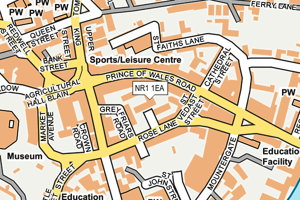 NR1 1EA map - OS OpenMap – Local (Ordnance Survey)