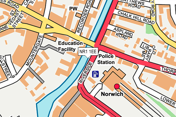 NR1 1EE map - OS OpenMap – Local (Ordnance Survey)