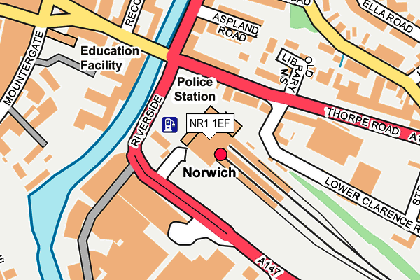 NR1 1EF map - OS OpenMap – Local (Ordnance Survey)
