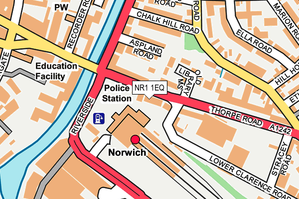 NR1 1EQ map - OS OpenMap – Local (Ordnance Survey)