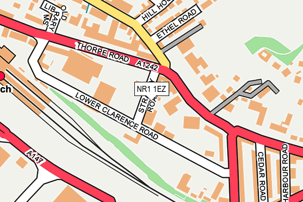 NR1 1EZ map - OS OpenMap – Local (Ordnance Survey)
