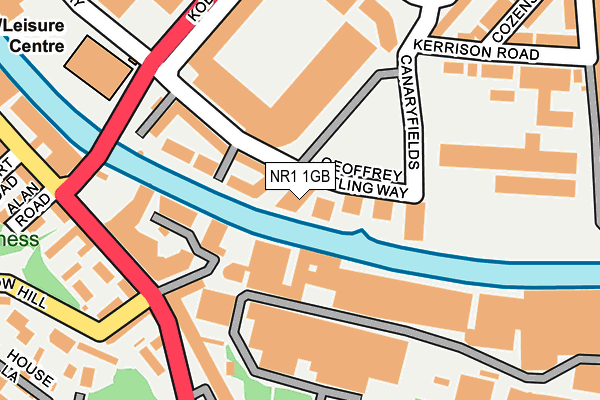 NR1 1GB map - OS OpenMap – Local (Ordnance Survey)
