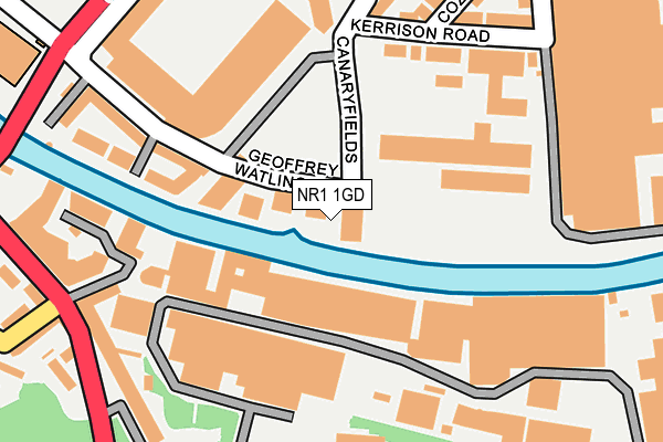 NR1 1GD map - OS OpenMap – Local (Ordnance Survey)