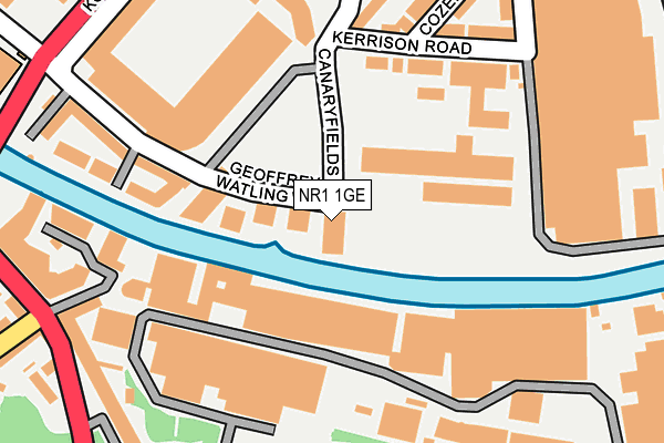 NR1 1GE map - OS OpenMap – Local (Ordnance Survey)