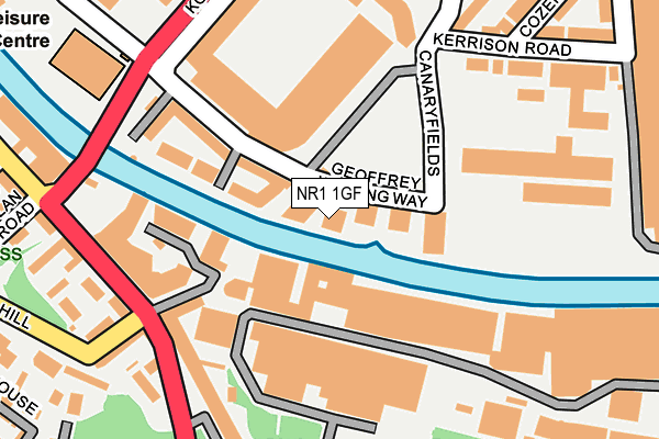 NR1 1GF map - OS OpenMap – Local (Ordnance Survey)