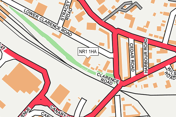 NR1 1HA map - OS OpenMap – Local (Ordnance Survey)