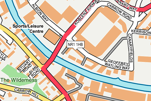NR1 1HB map - OS OpenMap – Local (Ordnance Survey)