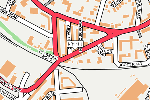 NR1 1HJ map - OS OpenMap – Local (Ordnance Survey)