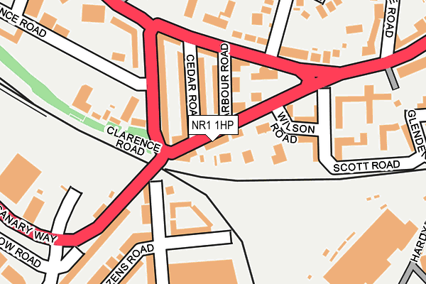 NR1 1HP map - OS OpenMap – Local (Ordnance Survey)