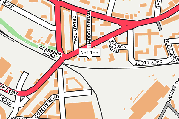 NR1 1HR map - OS OpenMap – Local (Ordnance Survey)