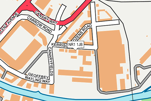 NR1 1JB map - OS OpenMap – Local (Ordnance Survey)
