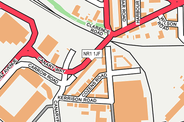 NR1 1JF map - OS OpenMap – Local (Ordnance Survey)