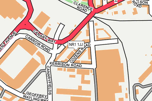 NR1 1JJ map - OS OpenMap – Local (Ordnance Survey)