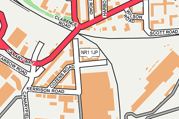 NR1 1JP map - OS OpenMap – Local (Ordnance Survey)