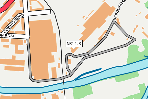 NR1 1JR map - OS OpenMap – Local (Ordnance Survey)