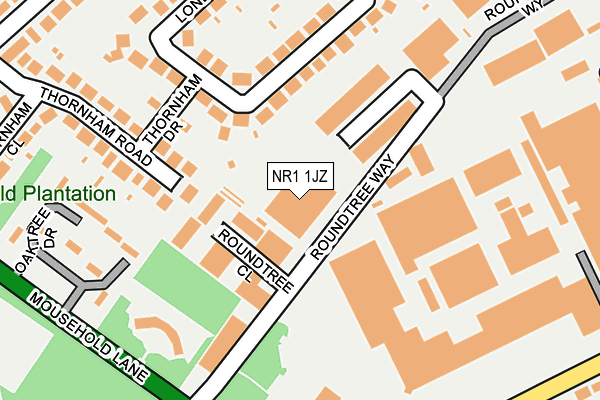 NR1 1JZ map - OS OpenMap – Local (Ordnance Survey)