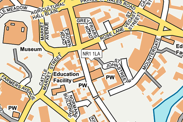 NR1 1LA map - OS OpenMap – Local (Ordnance Survey)