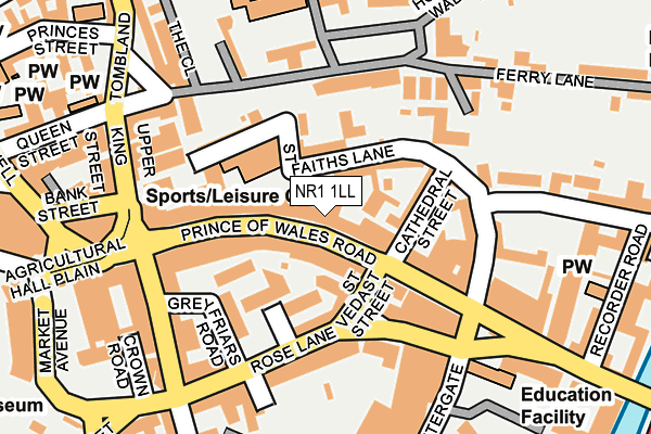 NR1 1LL map - OS OpenMap – Local (Ordnance Survey)