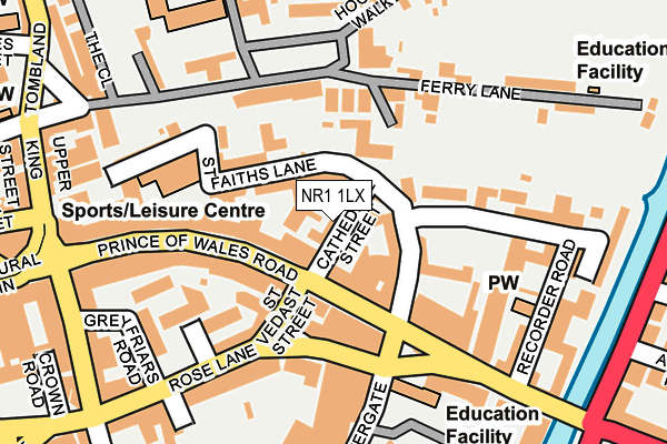 NR1 1LX map - OS OpenMap – Local (Ordnance Survey)