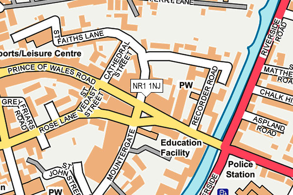 NR1 1NJ map - OS OpenMap – Local (Ordnance Survey)