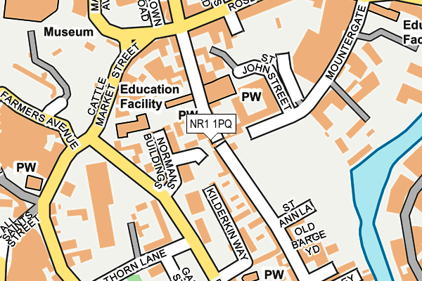 NR1 1PQ map - OS OpenMap – Local (Ordnance Survey)