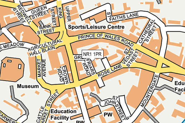 NR1 1PR map - OS OpenMap – Local (Ordnance Survey)