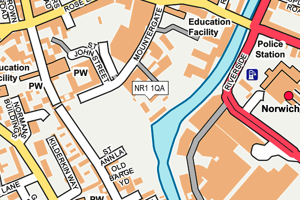 NR1 1QA map - OS OpenMap – Local (Ordnance Survey)