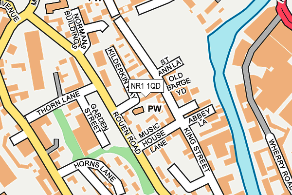 NR1 1QD map - OS OpenMap – Local (Ordnance Survey)