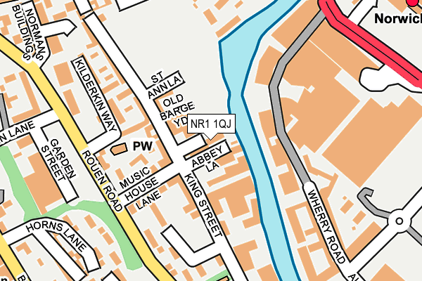 NR1 1QJ map - OS OpenMap – Local (Ordnance Survey)