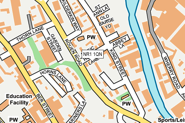 NR1 1QN map - OS OpenMap – Local (Ordnance Survey)