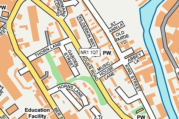 NR1 1QT map - OS OpenMap – Local (Ordnance Survey)
