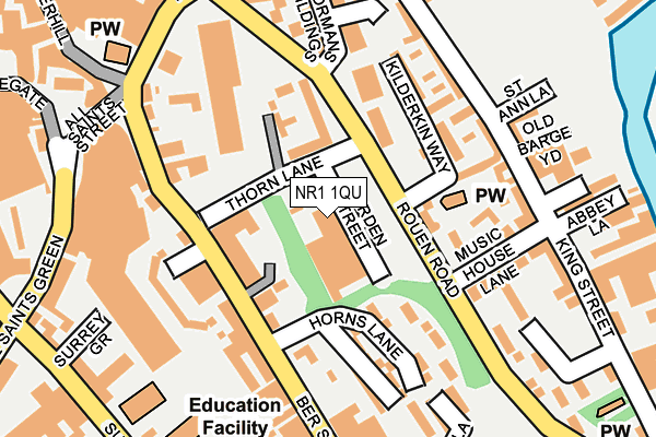 NR1 1QU map - OS OpenMap – Local (Ordnance Survey)