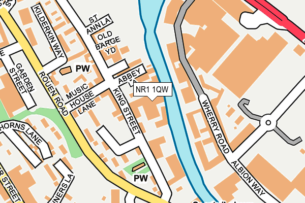 NR1 1QW map - OS OpenMap – Local (Ordnance Survey)