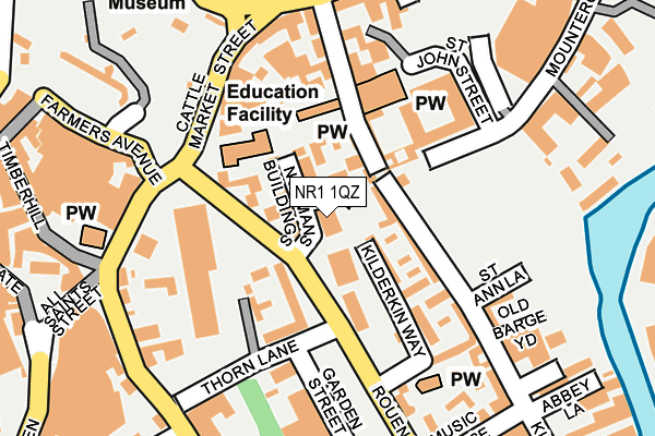 NR1 1QZ map - OS OpenMap – Local (Ordnance Survey)