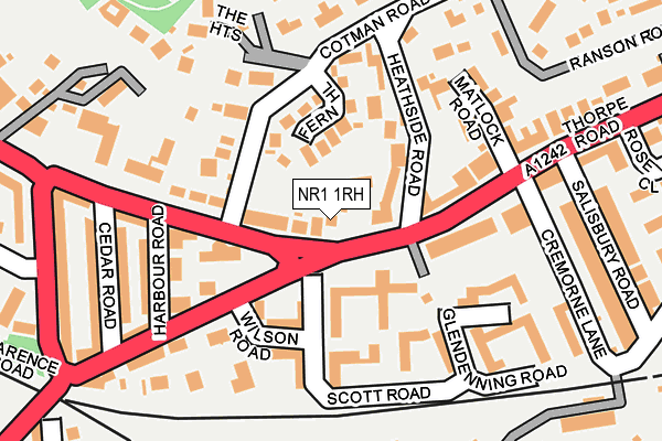 NR1 1RH map - OS OpenMap – Local (Ordnance Survey)