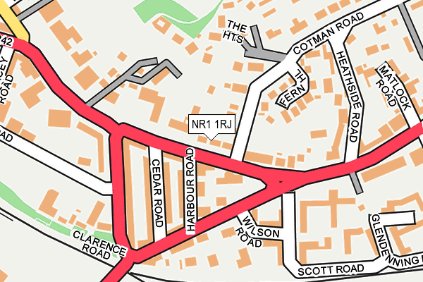 NR1 1RJ map - OS OpenMap – Local (Ordnance Survey)