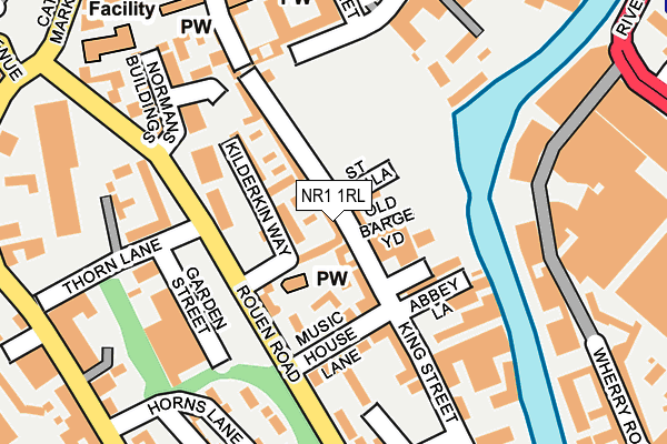 NR1 1RL map - OS OpenMap – Local (Ordnance Survey)