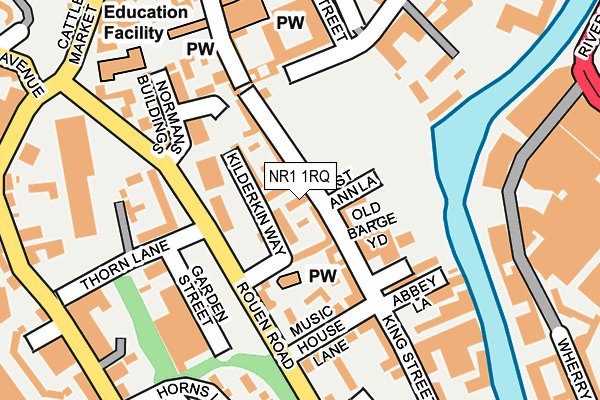 NR1 1RQ map - OS OpenMap – Local (Ordnance Survey)