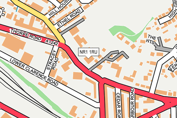 NR1 1RU map - OS OpenMap – Local (Ordnance Survey)