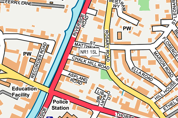 NR1 1SL map - OS OpenMap – Local (Ordnance Survey)