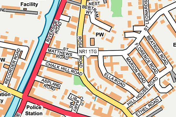 NR1 1TG map - OS OpenMap – Local (Ordnance Survey)