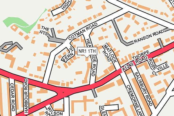 NR1 1TH map - OS OpenMap – Local (Ordnance Survey)