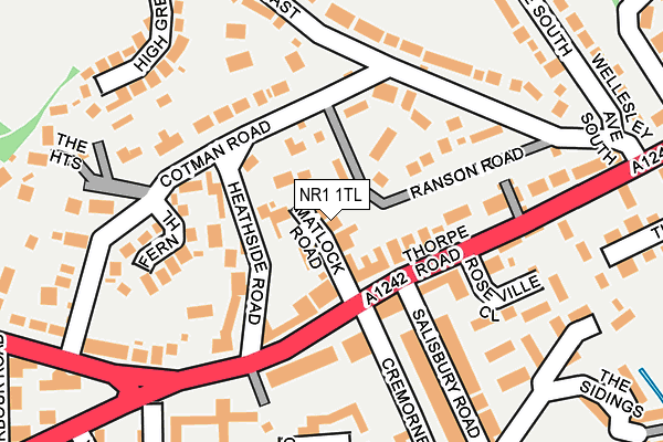 NR1 1TL map - OS OpenMap – Local (Ordnance Survey)