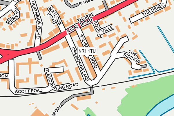 NR1 1TU map - OS OpenMap – Local (Ordnance Survey)