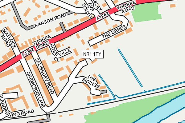 NR1 1TY map - OS OpenMap – Local (Ordnance Survey)