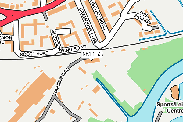 NR1 1TZ map - OS OpenMap – Local (Ordnance Survey)
