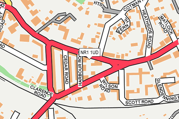 NR1 1UD map - OS OpenMap – Local (Ordnance Survey)